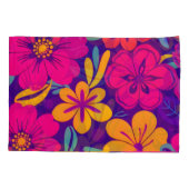 Kleurrijke Blooms-Dopamine Style-Retro bloemen Kussensloop (Achterkant)