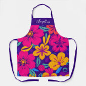 Kleurrijke Blooms-Dopamine Style-Retro bloemen Schort (Voorkant)