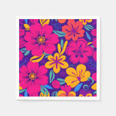 Kleurrijke Blooms-Dopamine Style-Retro bloemen Servet (Voorkant)