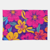 Kleurrijke Blooms-Dopamine Style-Retro bloemen Theedoek (Horizontaal)