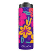 Kleurrijke Blooms-Dopamine Style-Retro bloemen Thermosbeker (Voorkant)