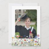 Kleurrijke blooms Graduation Party Foto Feestdagenkaart (Achterkant)