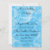 Kleurrijke Blue Bubble Blast Birthday Kaart (Voorkant)