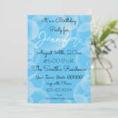 Kleurrijke Blue Bubble Blast Birthday Kaart (Staand voorkant)