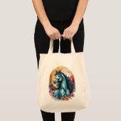 Kleurrijke Blue Horse Dream Canvas tas (Voorkant (product))