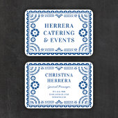 Kleurrijke Blue Papel Picado Catering Event Stylis Visitekaartje