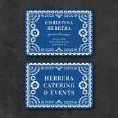 Kleurrijke Blue Papel Picado Catering Event Stylis Visitekaartje