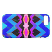 Kleurrijke Blues Purples Magenta Geometrisch Patro Case-Mate iPhone Case (Achterkant (Horizontaal))