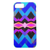 Kleurrijke Blues Purples Magenta Geometrisch Patro Case-Mate iPhone Case (Achterkant)