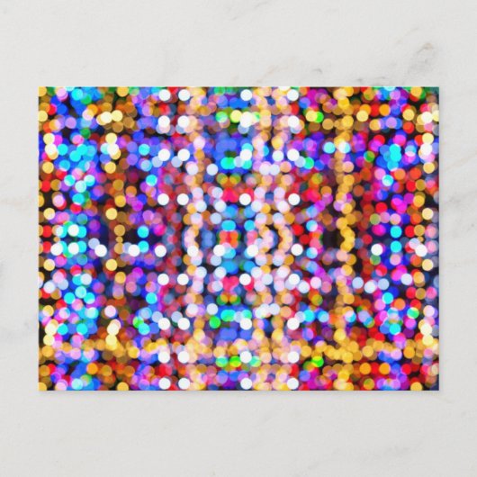 Kleurrijke blurrode lichten briefkaart (Voorkant)