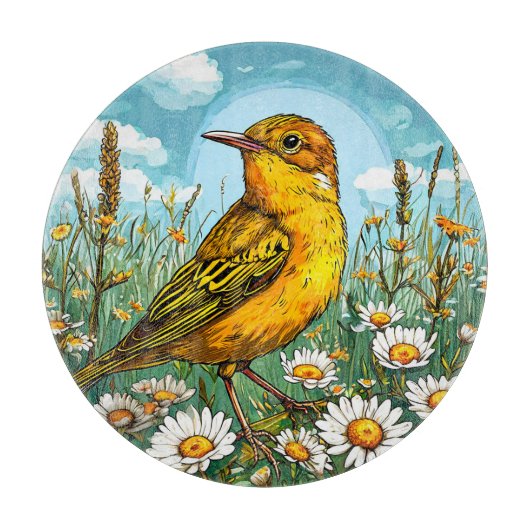 Kleurrijke Blyth's rietzanger Vogel Snijplank (Voorkant)