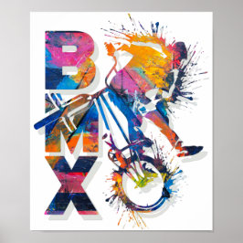  kleurrijke bmx-bike - Bmx-Poster afdrukken Poster
