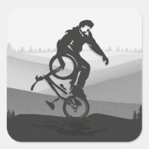 kleurrijke bmx-bike - Bmx-Sticker