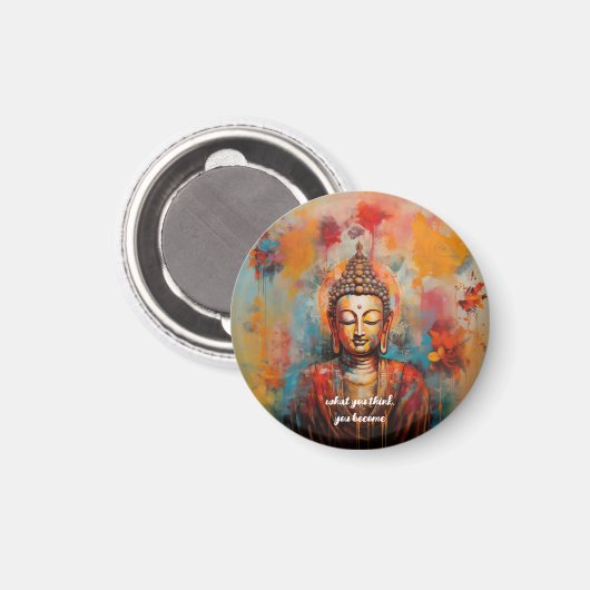 Kleurrijke Boeddha magneet (Voorkant / Achterkant)