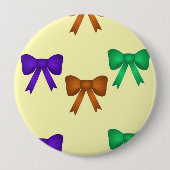 Kleurrijke boeglinten op room ronde button 4,0 cm (Voorkant)