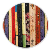 Kleurrijke boeken Abstracte keramische knop (Voorkant)