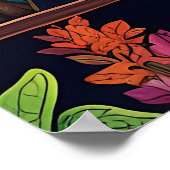 Kleurrijke Boekenplank Muur Poster Print (Hoek)