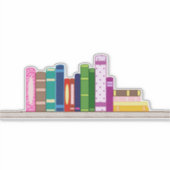 Kleurrijke boekenplank Sticker (Voorkant)
