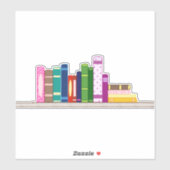 Kleurrijke boekenplank Sticker (Vel)
