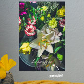 Kleurrijke boeket met lelie poster
