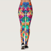 Kleurrijke Boeket Roos Leggings (Achterkant)