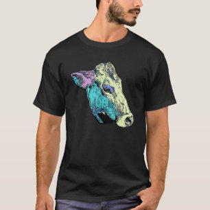 Kleurrijke boer dier grafische imprint motief met  t-shirt