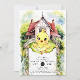 Kleurrijke Boerderij Chicken Birthday Kaart