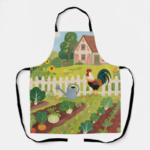 Kleurrijke Boerderij Tuin Haan Schort