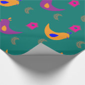 Kleurrijke Boerderijen Kippen Cadeaupapier (Hoek)