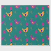 Kleurrijke Boerderijen Kippen Cadeaupapier (Vlak)