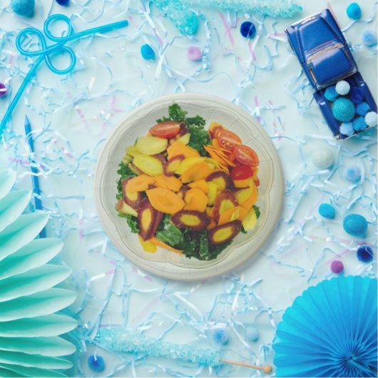 Kleurrijke boerenkool salade 4Gail Papieren Bordje (Feest)