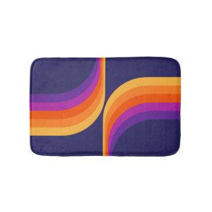 Kleurrijke bogen in retro-stijl badmat