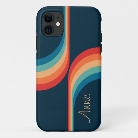 Kleurrijke bogen in retro-stijl Case-Mate iPhone case (Achterkant)