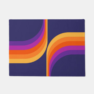 Kleurrijke bogen in retro-stijl deurmat