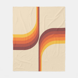 Kleurrijke bogen in retro-stijl fleece deken
