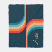 Kleurrijke bogen in retro-stijl fleece deken (Voorkant)