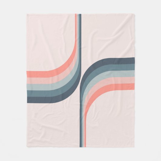 Kleurrijke bogen in retro-stijl fleece deken (Voorkant)