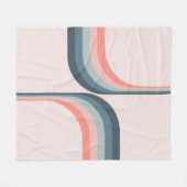 Kleurrijke bogen in retro-stijl fleece deken (Voorkant (Horizontaal))