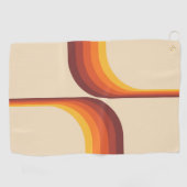 Kleurrijke bogen in retro-stijl golfhanddoek (Horizontaal)