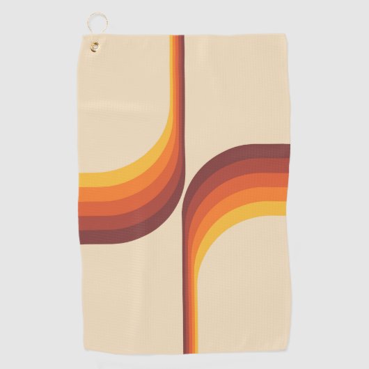 Kleurrijke bogen in retro-stijl golfhanddoek (Voorkant)