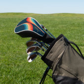 Kleurrijke bogen in retro-stijl golfheadcover (Insitu)