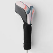 Kleurrijke bogen in retro-stijl golfheadcover (Schuin)