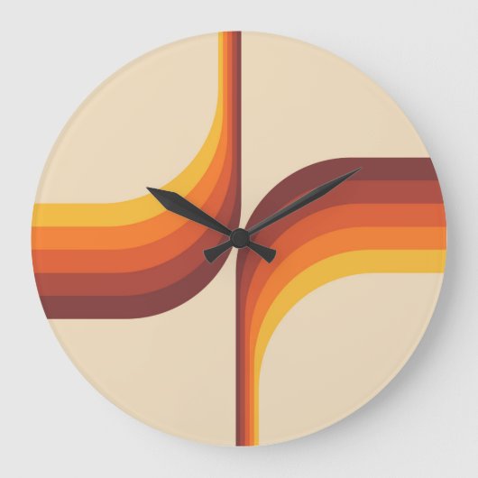 Kleurrijke bogen in retro-stijl grote klok (Voorkant)