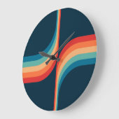 Kleurrijke bogen in retro-stijl grote klok (Hoek)