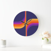 Kleurrijke bogen in retro-stijl grote klok (Huis)