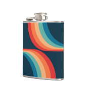 Kleurrijke bogen in retro-stijl heupfles (Links)