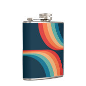 Kleurrijke bogen in retro-stijl heupfles (Rechts)