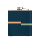 Kleurrijke bogen in retro-stijl heupfles (Achterkant)