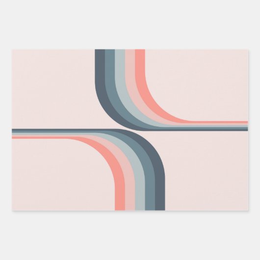 Kleurrijke bogen in retro-stijl inpakpapier vel (Voorkant 2)