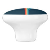 Kleurrijke bogen in retro-stijl keramische knop (Zijkant)